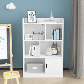 Bellemave® Kids Bookcase with 6 Compartments, Freestanding Shelves and Cube Organizer - Bellemave